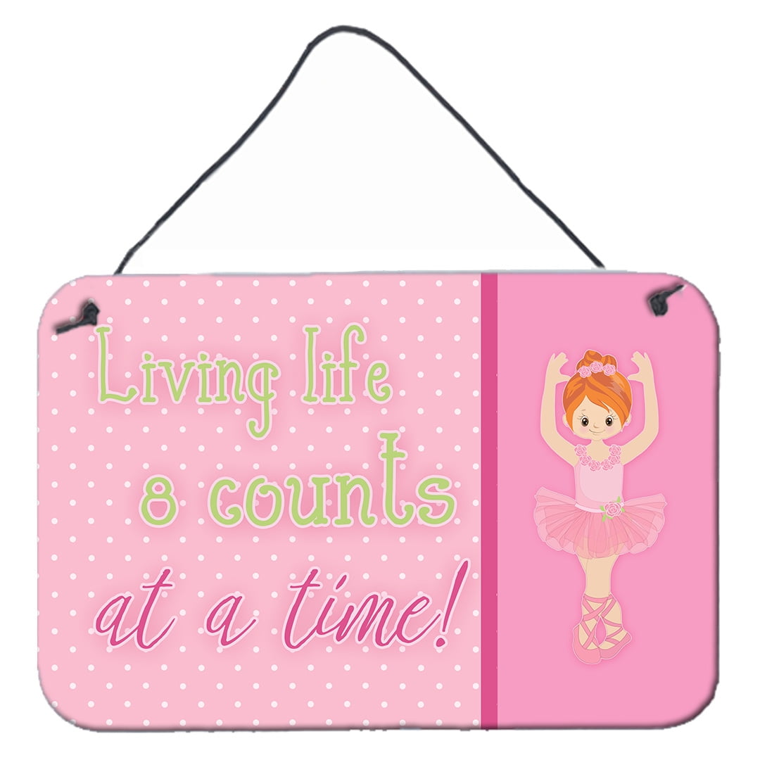 Ballet in 8 Counts Red Hair Wall or Door Hanging Prints