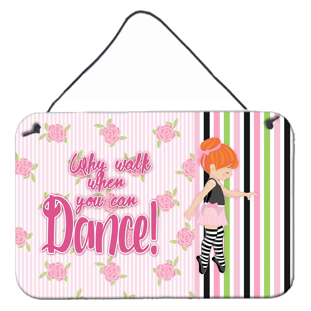 Ballet Dance Stripes Red Hair Wall or Door Hanging Prints