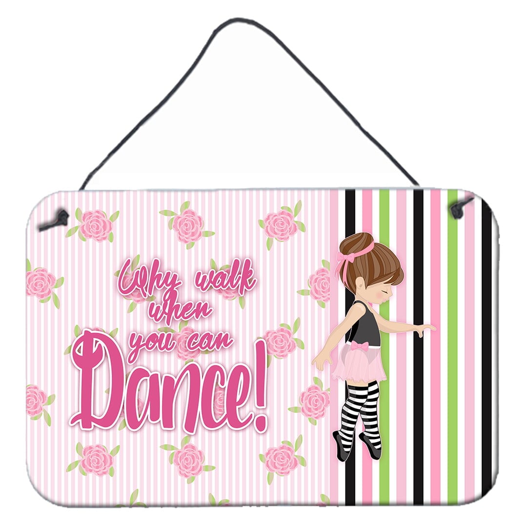 Ballet Dance Stripes Brunette Wall or Door Hanging Prints