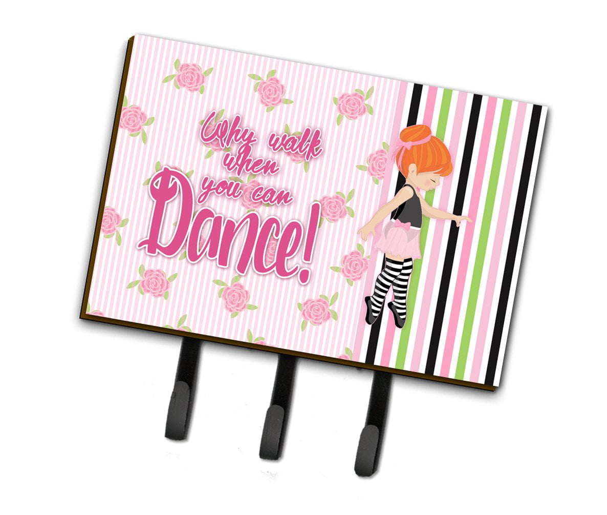 BB5399TH68 Ballet Dance Stripes Red Hair Leash or Key Holder