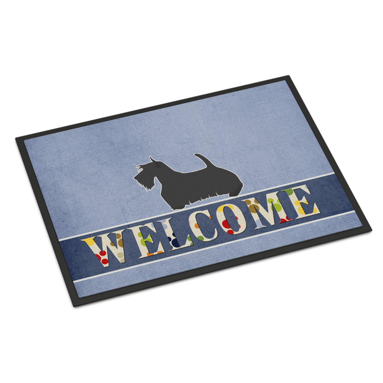 24 x 36 in. Scottish Terrier Welcome Indoor or Outdoor Mat