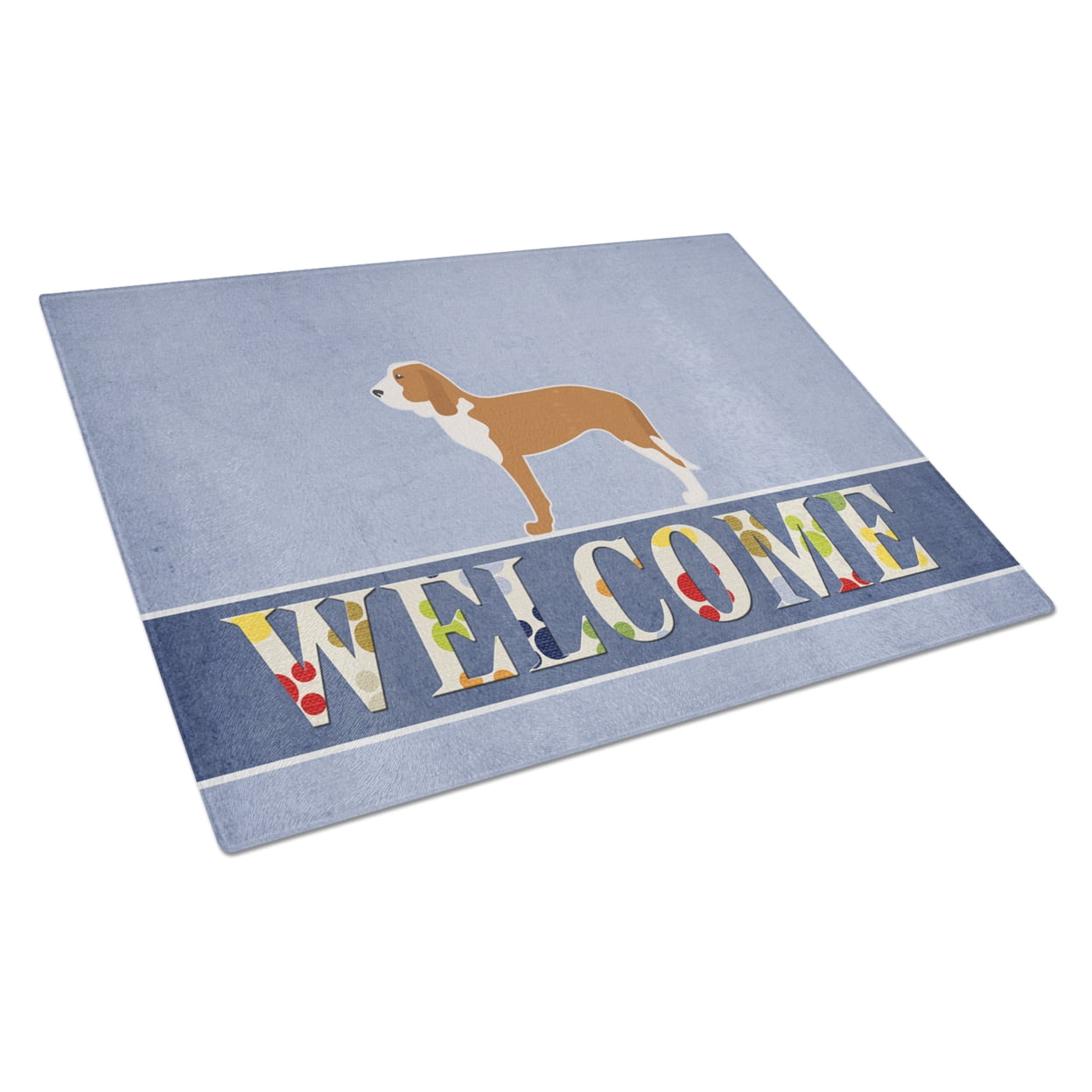 BB5495LCB Spanish Hound Welcome Glass Cutting Board - Large