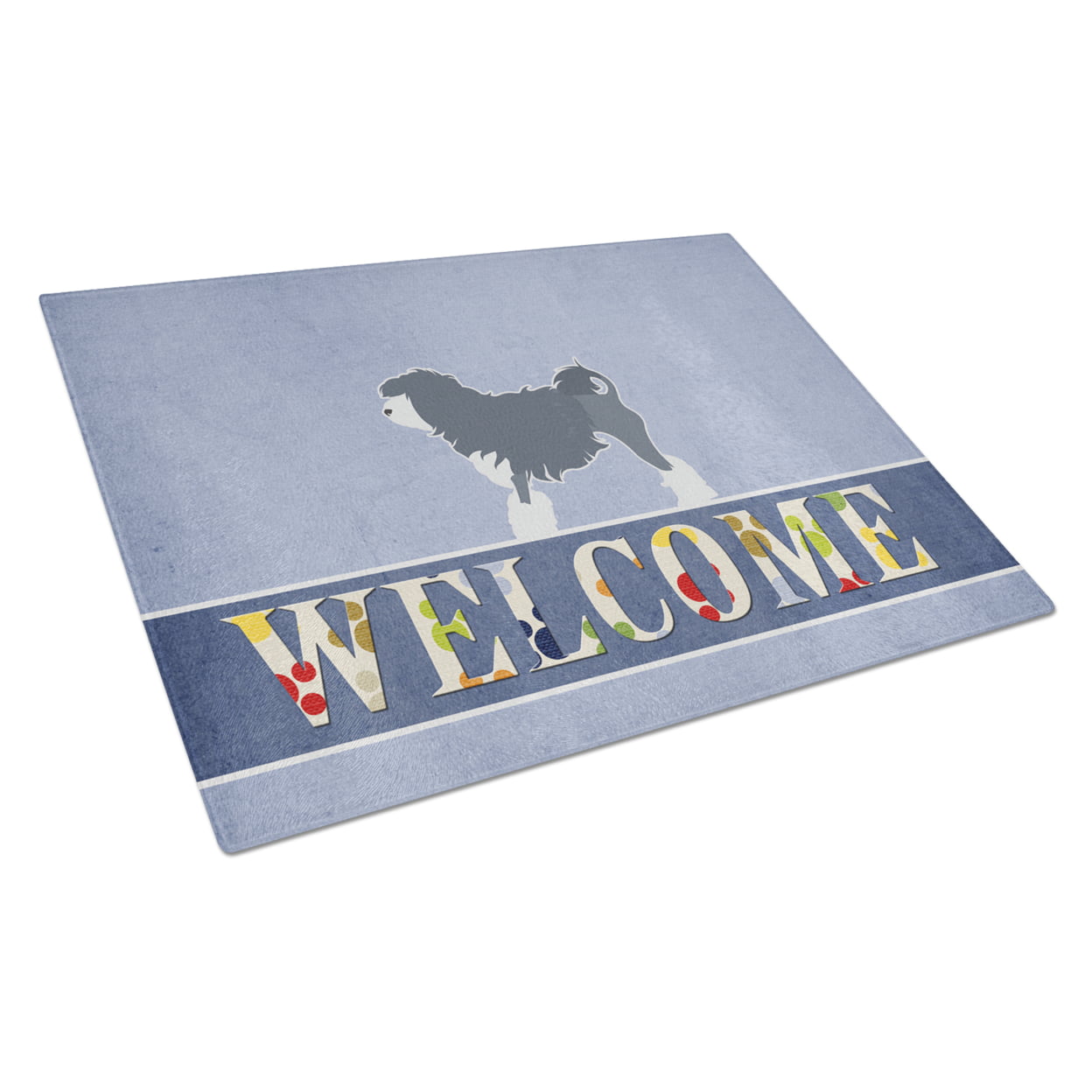 Lowchen Welcome Glass Cutting Board - Large