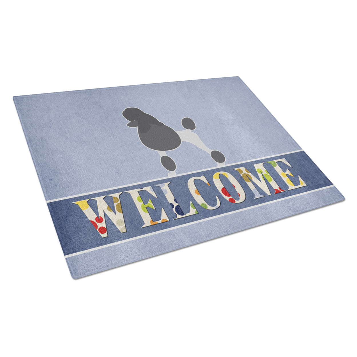 Poodle Welcome Glass Cutting Board - Large