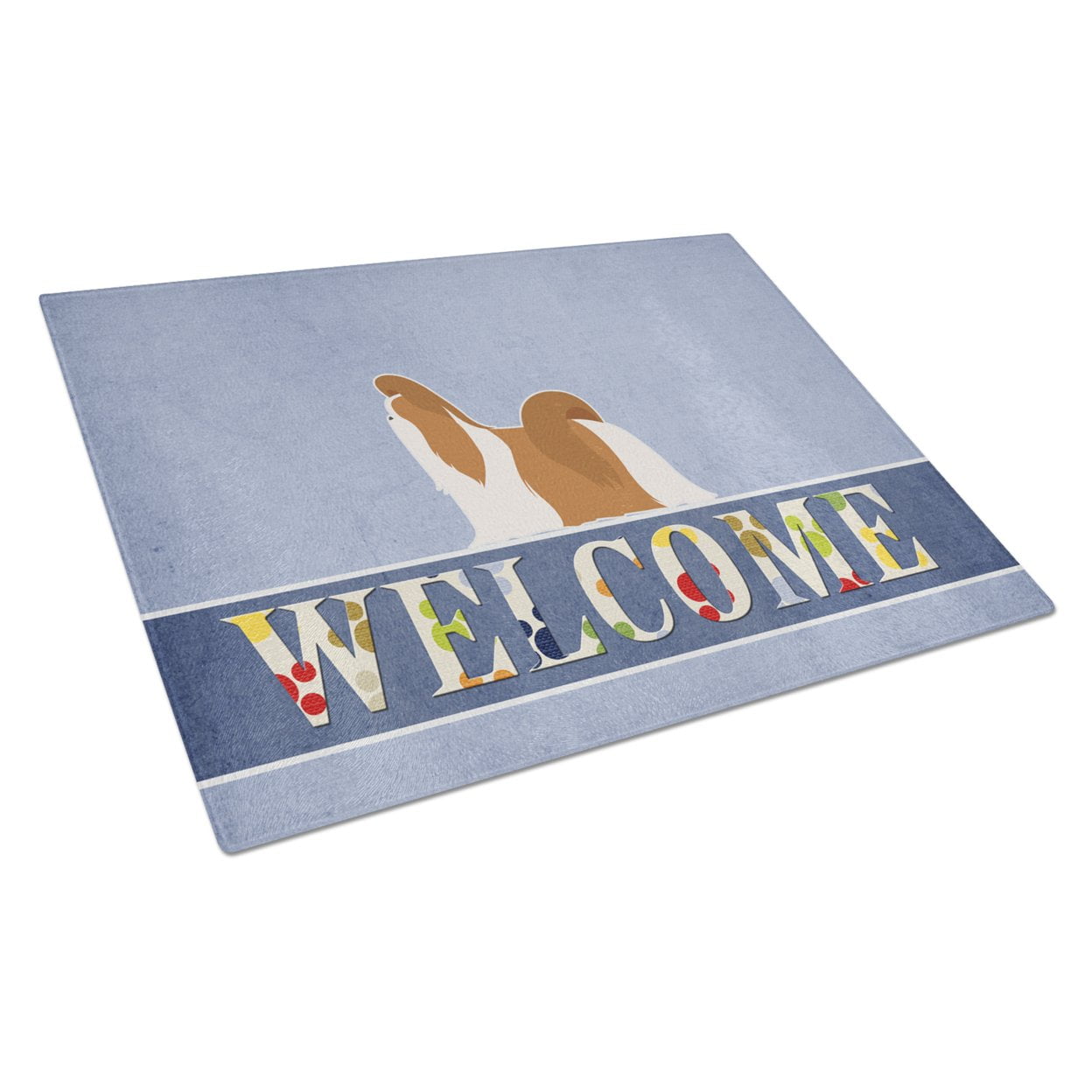 Shih Tzu Welcome Glass Cutting Board - Large