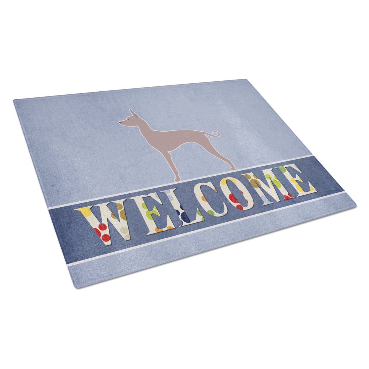 Dogo Argentino Welcome Glass Cutting Board - Large