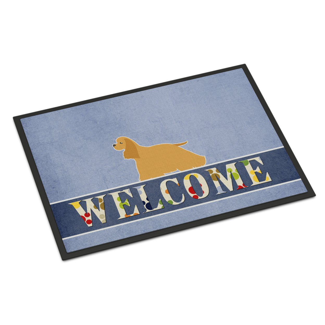 18 x 27 in. Cocker Spaniel Welcome Indoor or Outdoor Mat