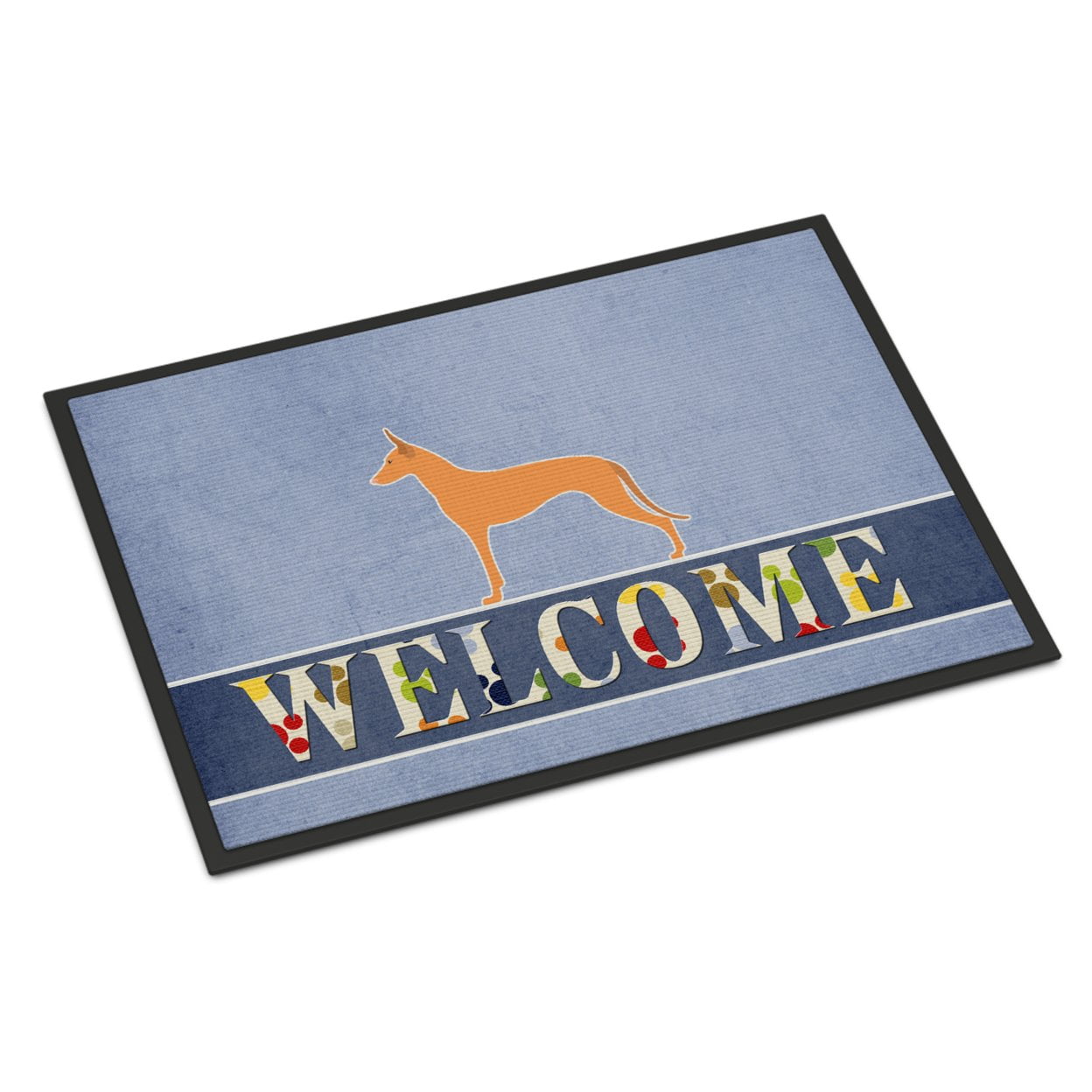 18 x 27 in. Pharaoh Hound Welcome Indoor or Outdoor Mat
