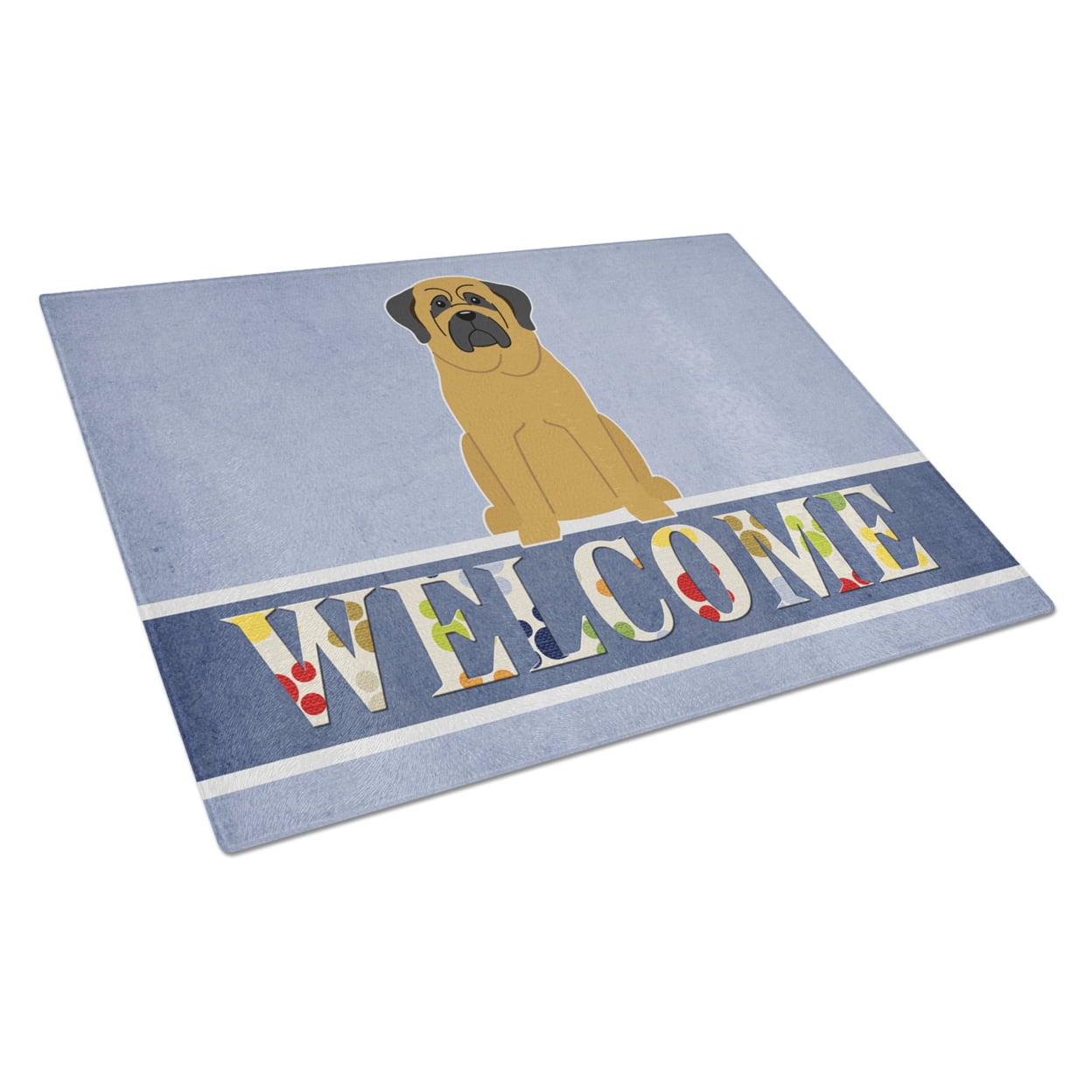 Mastiff Welcome Glass Cutting Board - Large