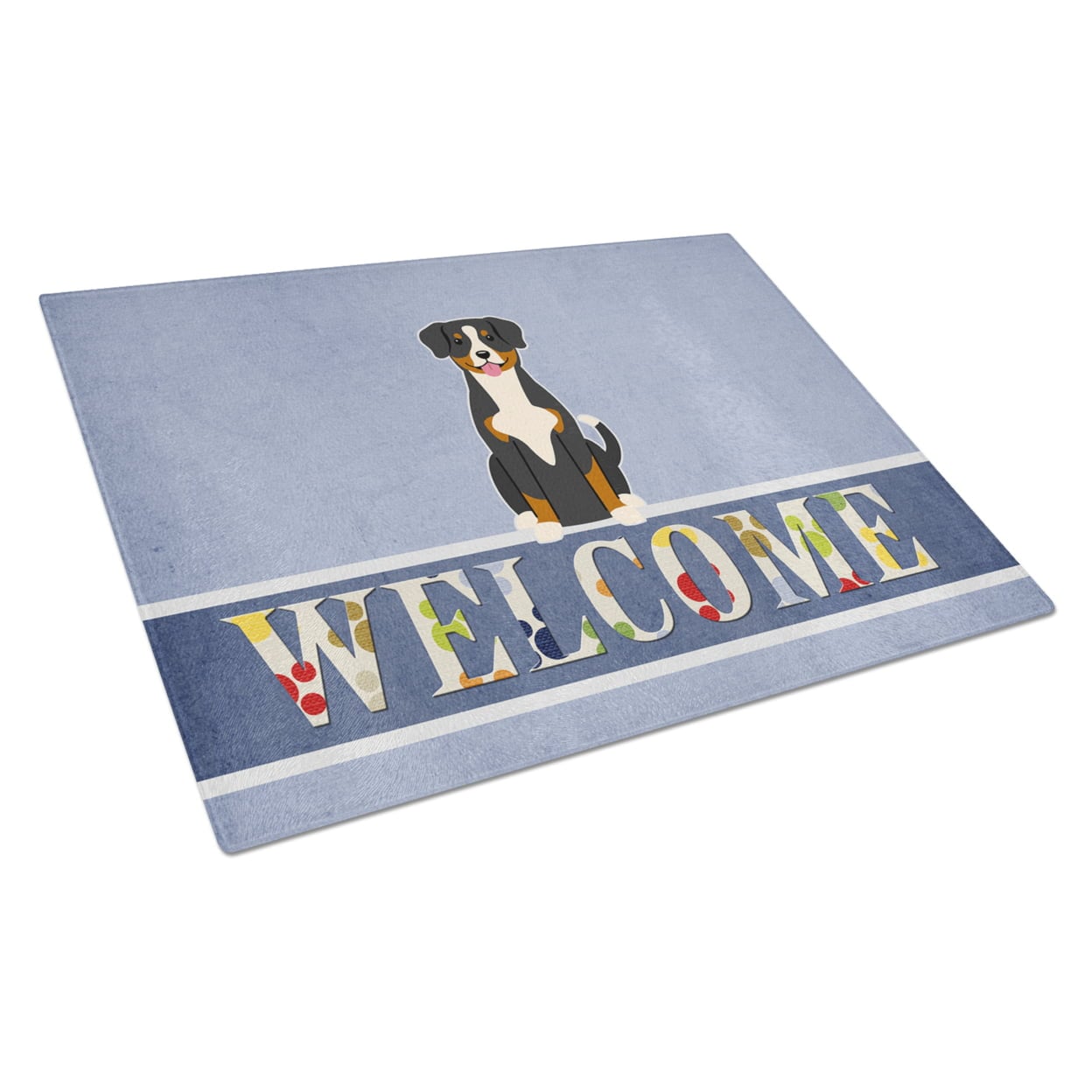 BB5619LCB Entlebucher Welcome Glass Cutting Board - Large