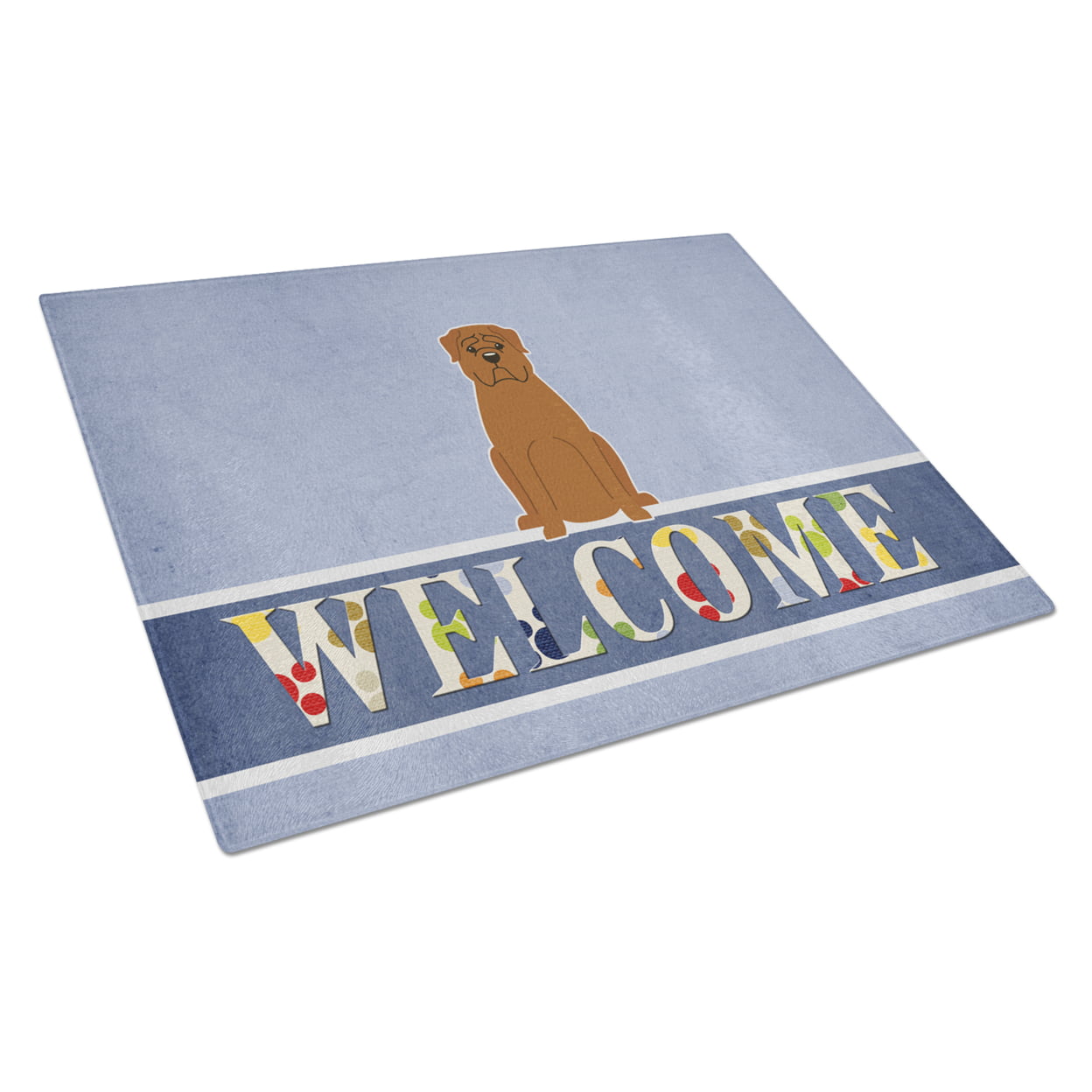 Dogue De Bourdeaux Welcome Glass Cutting Board - Large