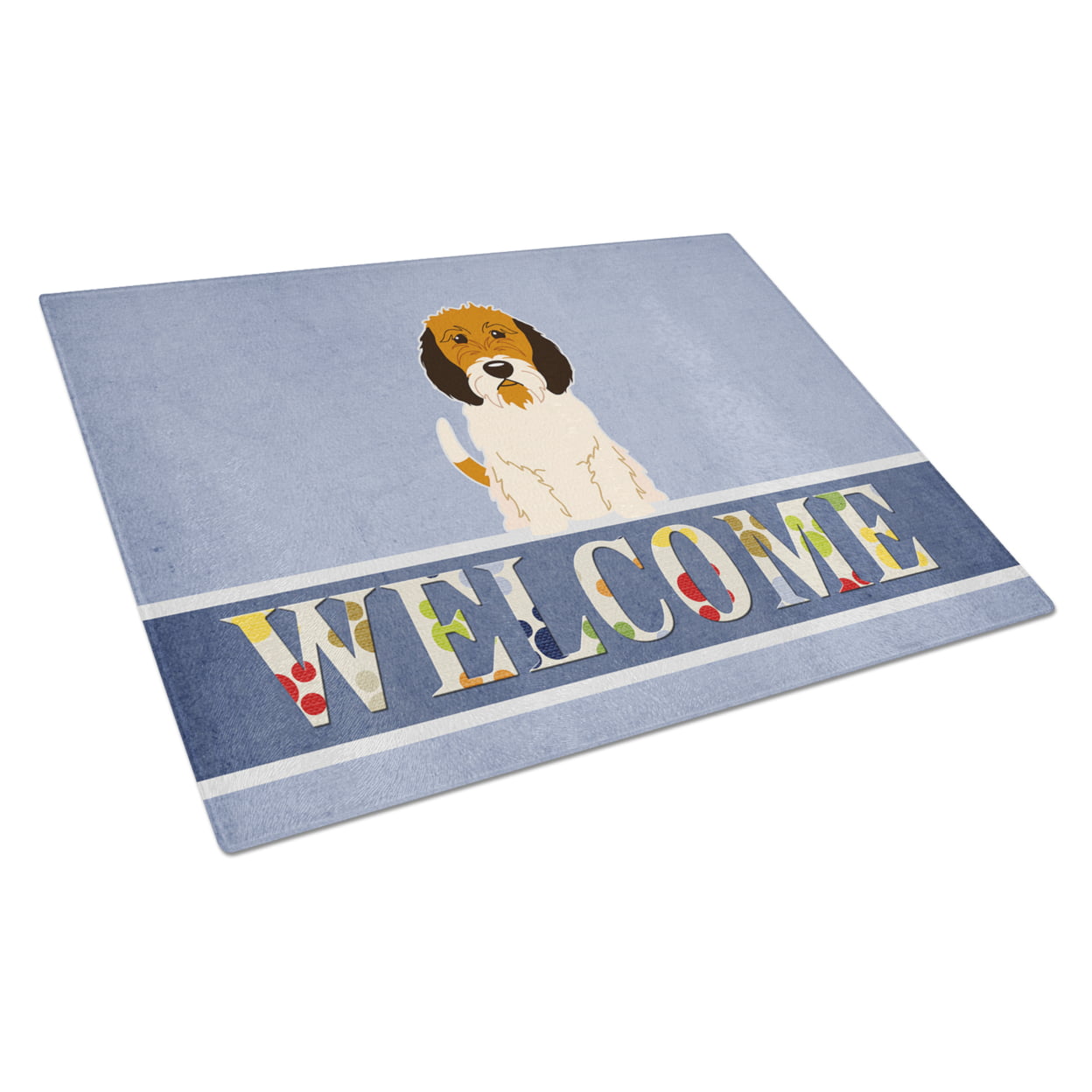 BB5660LCB Petit Basset Griffon Veenden Welcome Glass Cutting Board - Large