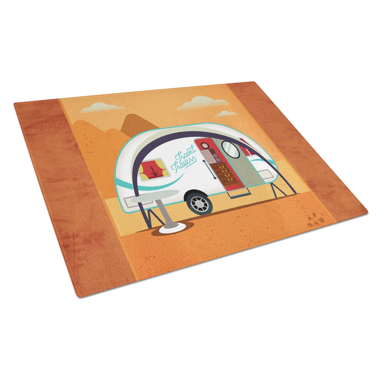 Greatest Adventure New Camper Glass Cutting Board - Large