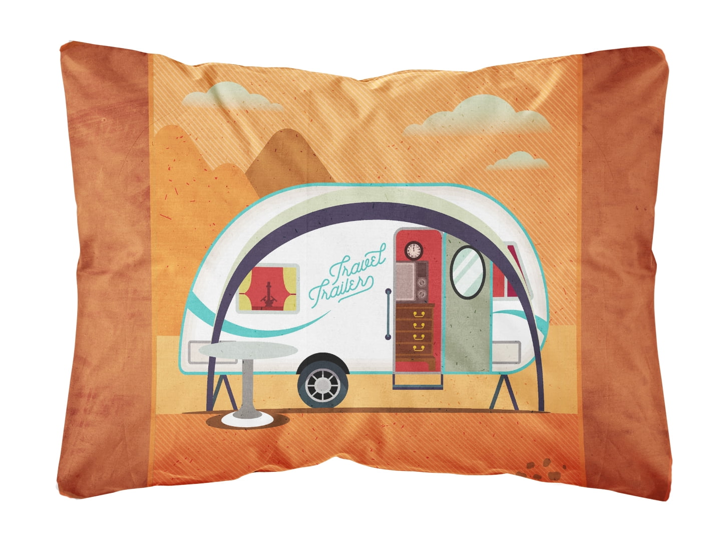 Greatest Adventure New Camper Canvas Fabric Decorative Pillow
