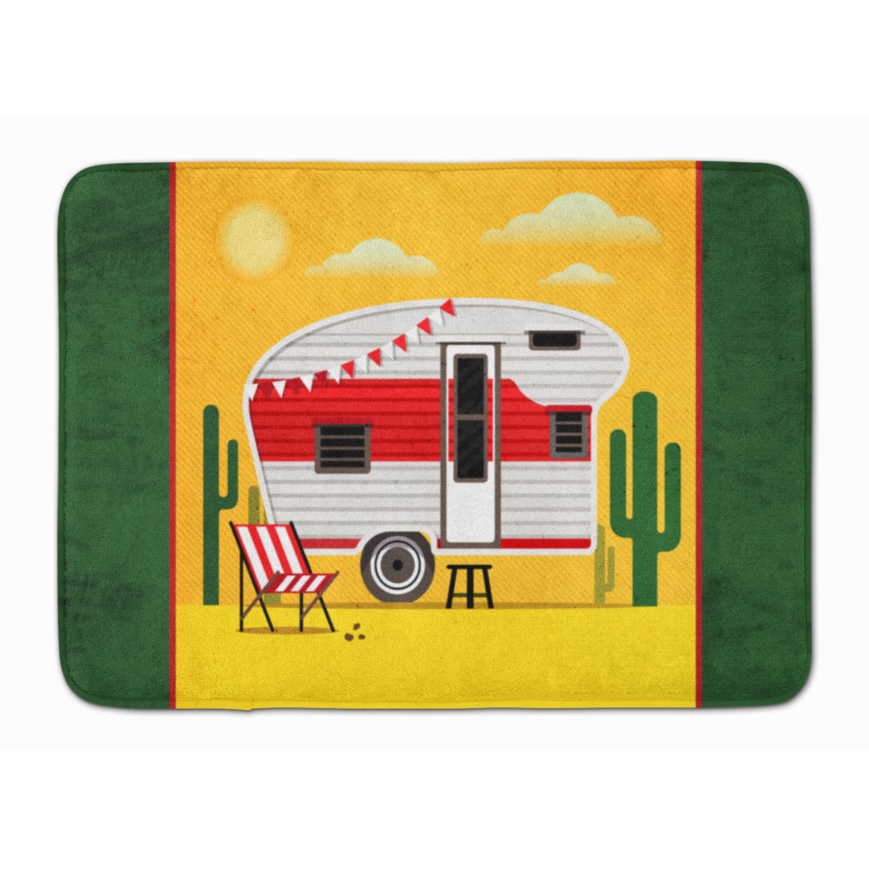 BB5479RUG Greatest Adventure Retro Camper Desert Machine Washable Memory Foam Mat