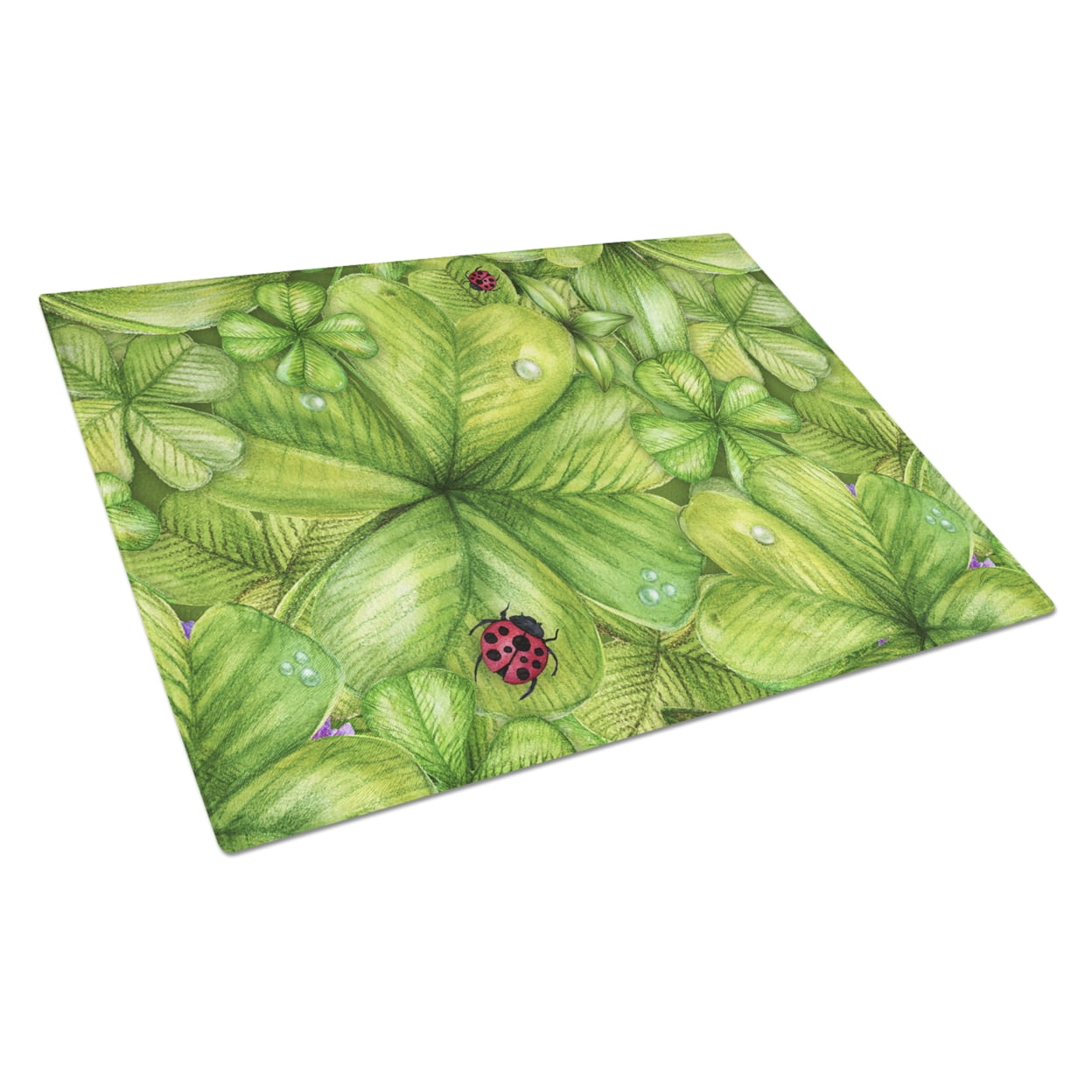 Shamrocks & Lady Bugs Glass Cutting Board - Large