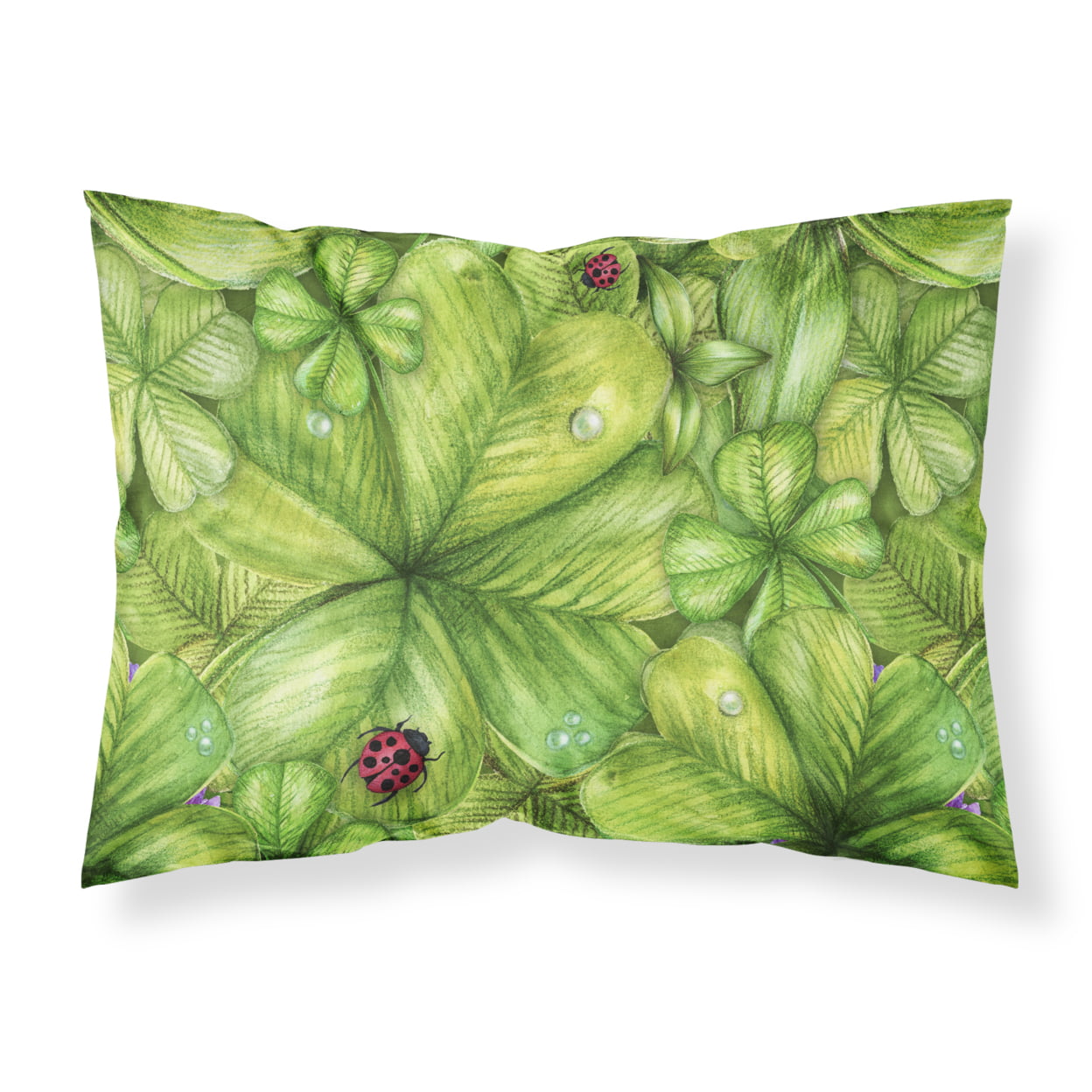 Shamrocks & Lady Bugs Fabric Standard Pillowcase