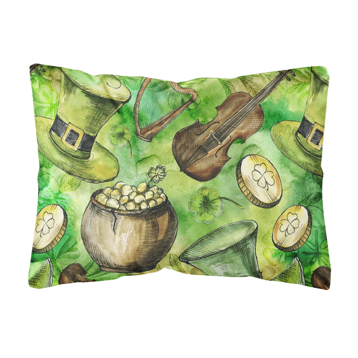 Luck of the Irish Canvas Fabric Decorative Pillow