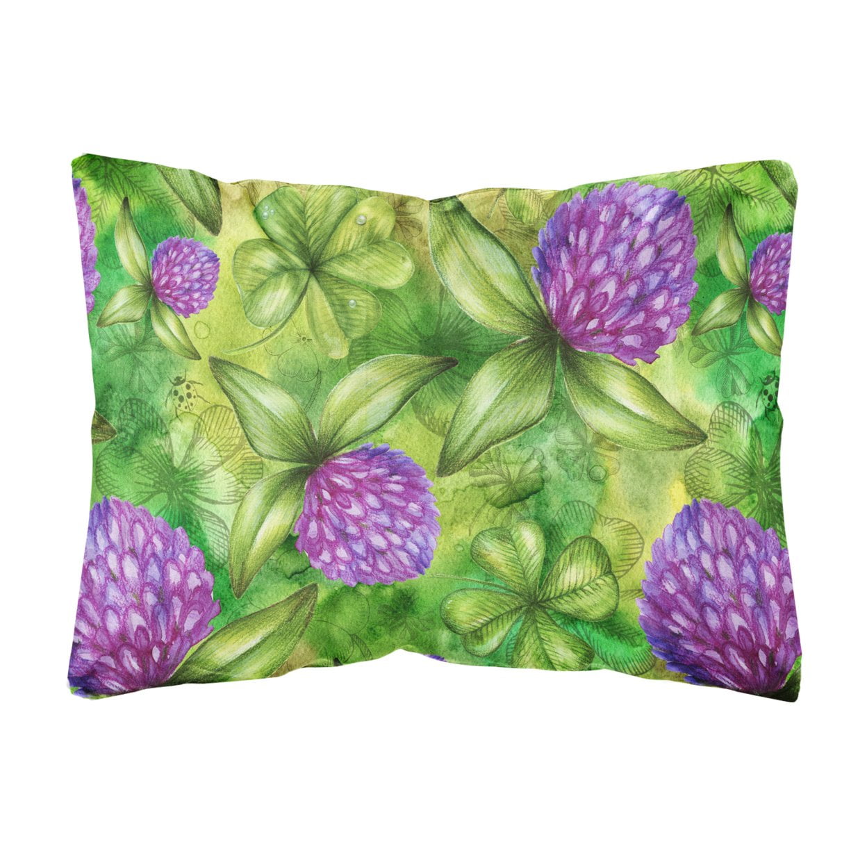 Shamrocks in Bloom Canvas Fabric Decorative Pillow