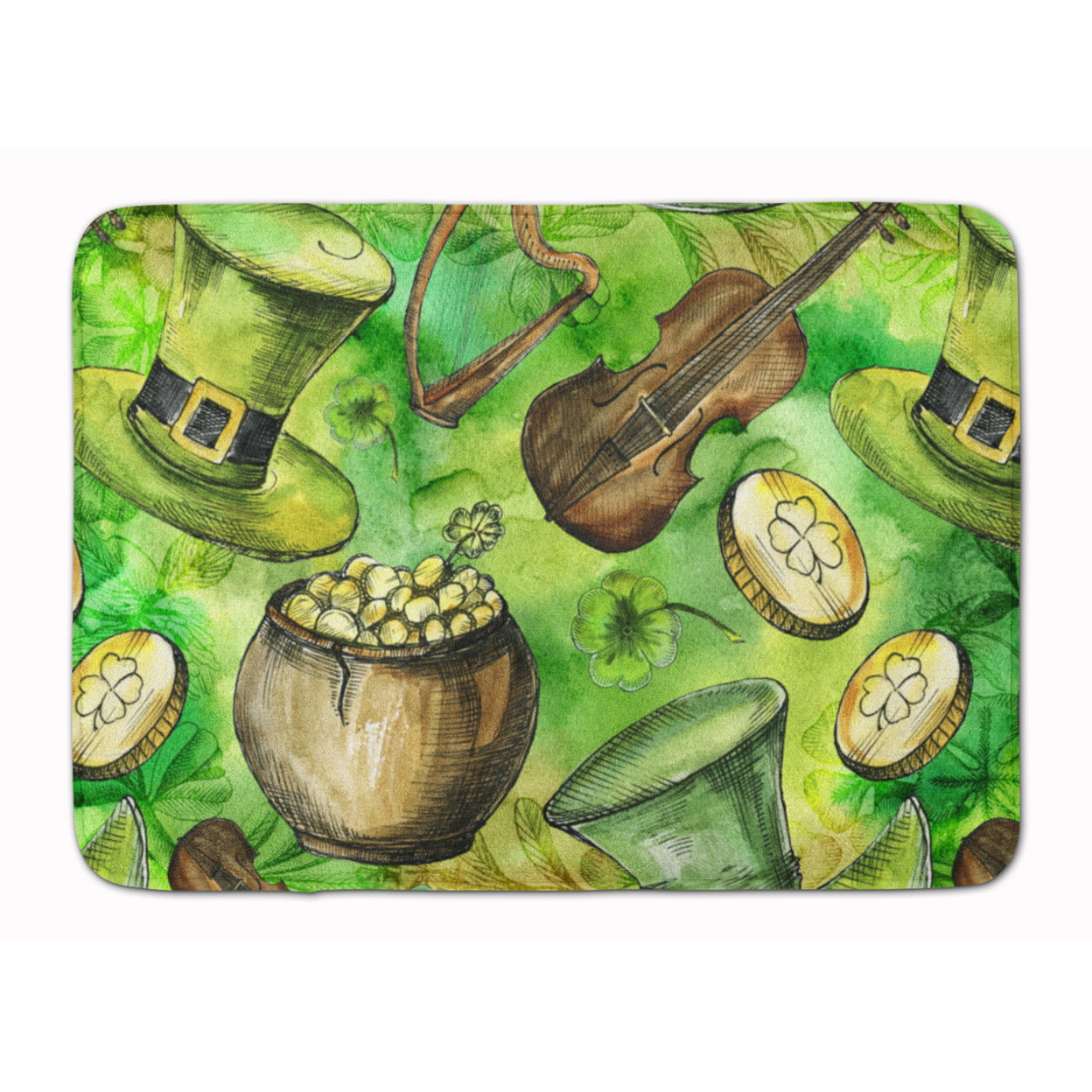 Luck of the Irish Machine Washable Memory Foam Mat