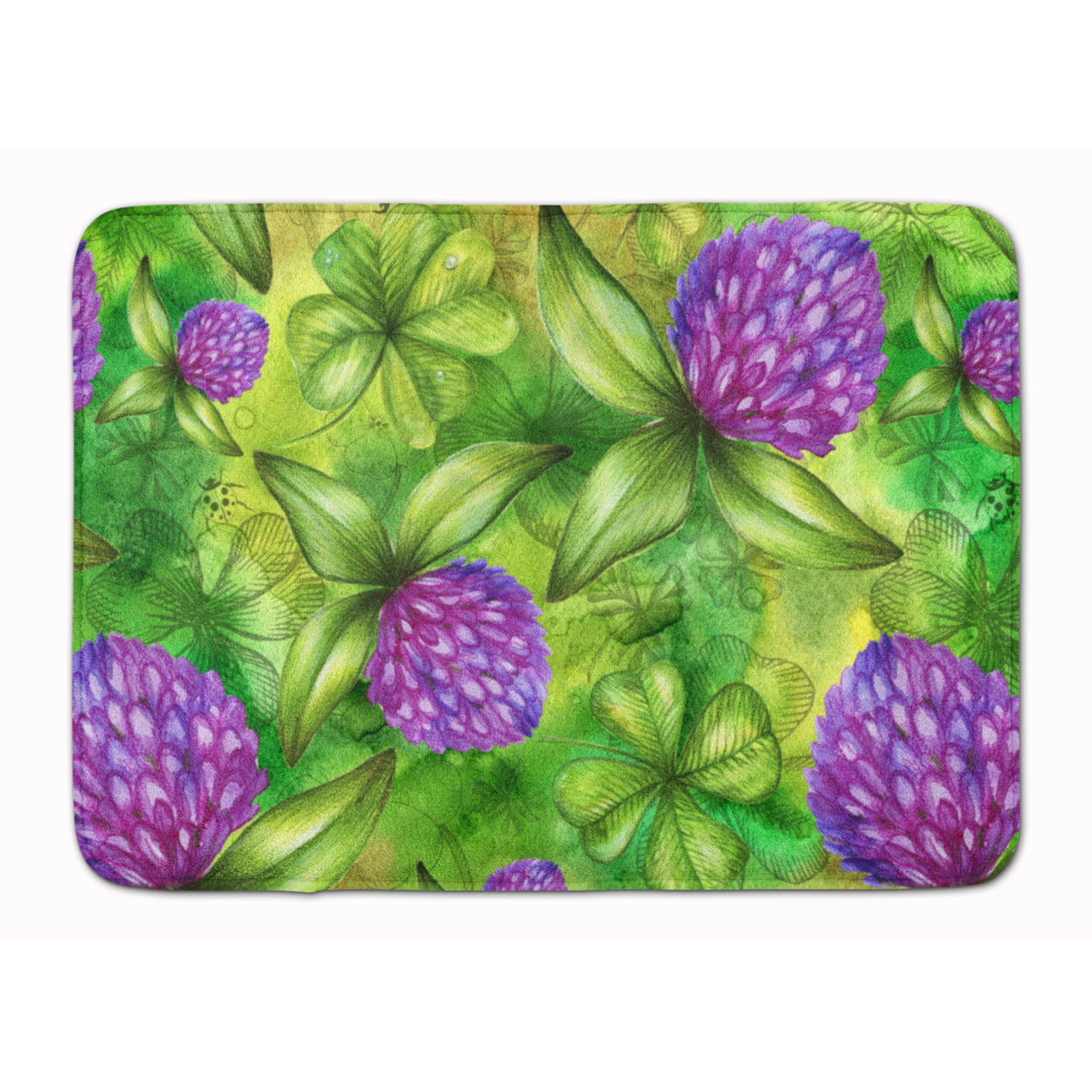 BB5756RUG Shamrocks in Bloom Machine Washable Memory Foam Mat