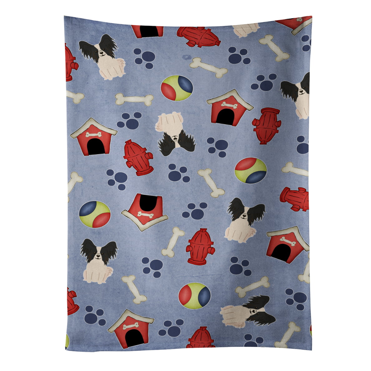 Picture of Carolines Treasures BB2689KTWL Dog House Collection Papillon Black & White Kitchen Towel