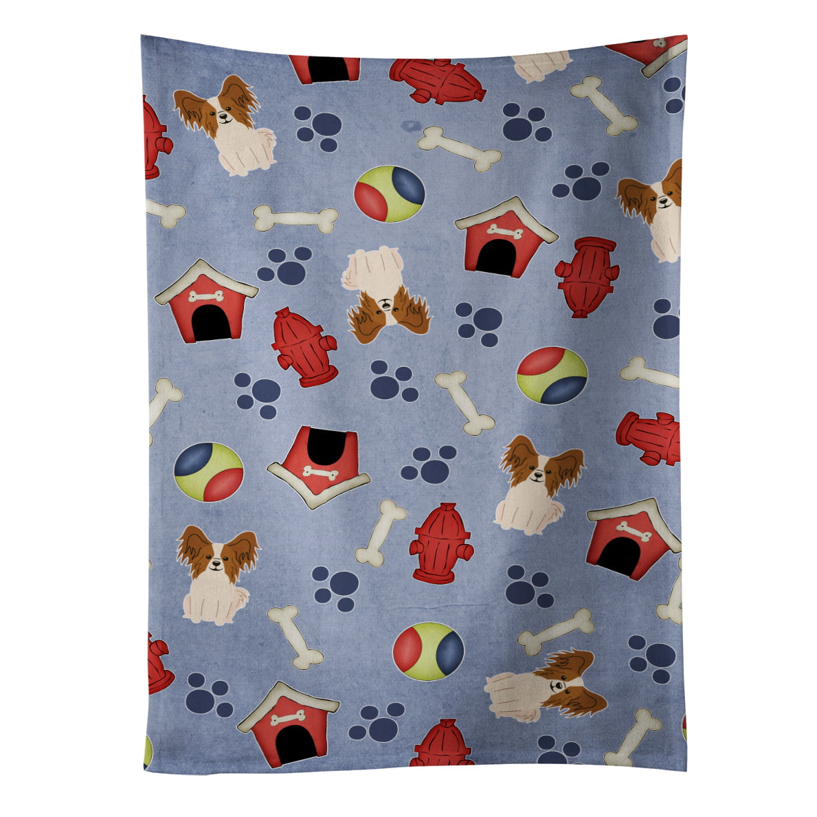 Picture of Carolines Treasures BB2691KTWL Dog House Collection Papillon Red White Kitchen Towel