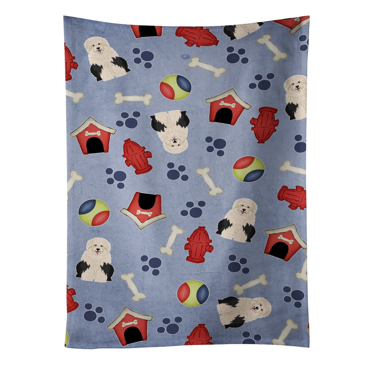 Picture of Carolines Treasures BB2709KTWL Dog House Collection Old English Sheepdog Kitchen Towel