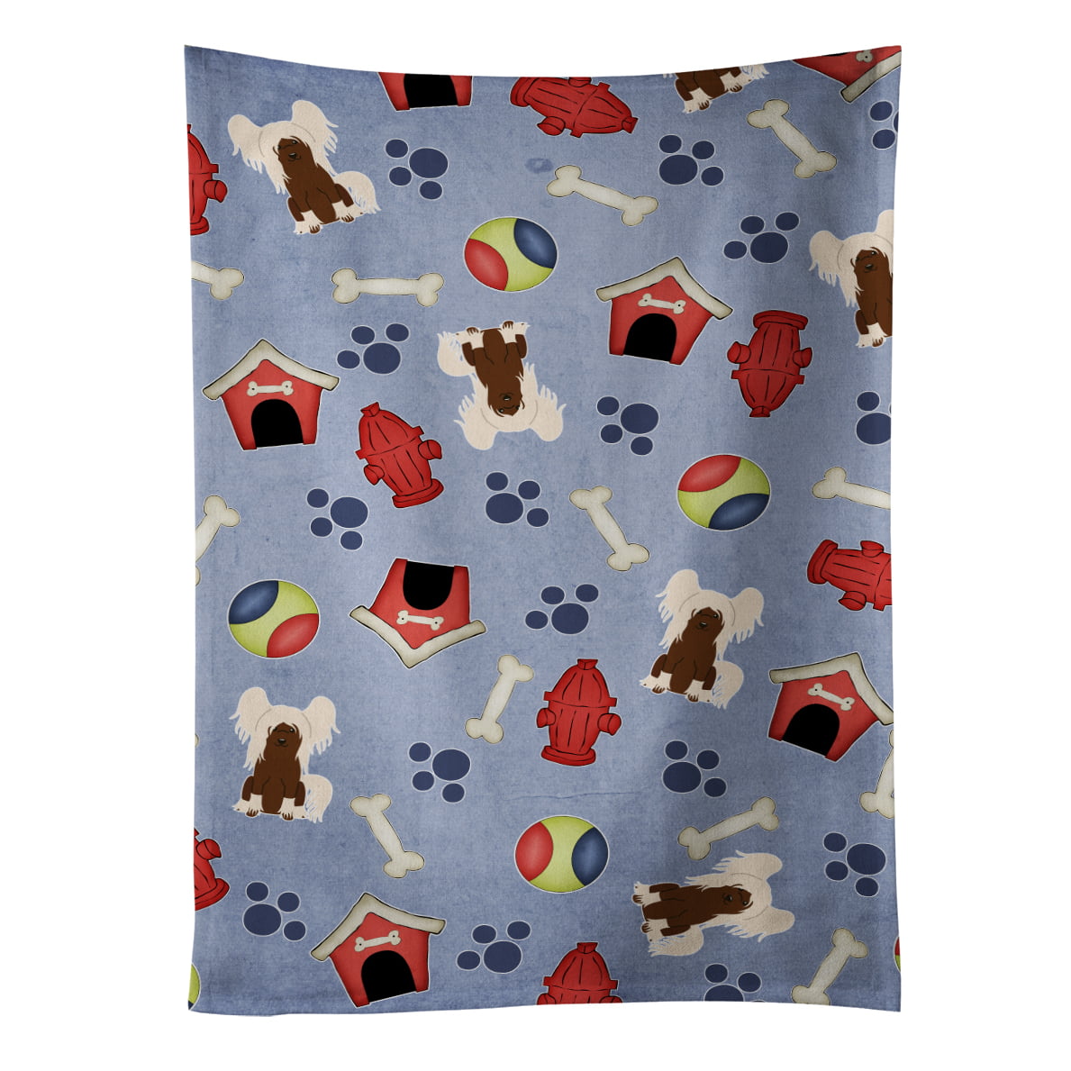 Picture of Carolines Treasures BB2726KTWL Dog House Collection Chinese Crested Cream Kitchen Towel