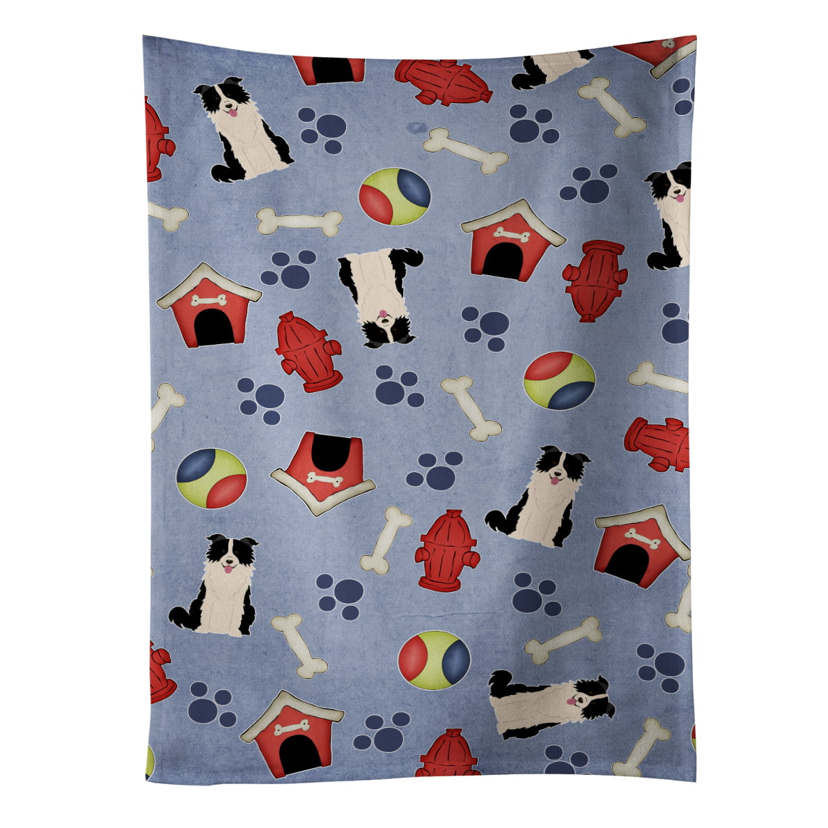 Picture of Carolines Treasures BB2731KTWL Dog House Collection Border Collie Black & White Kitchen Towel