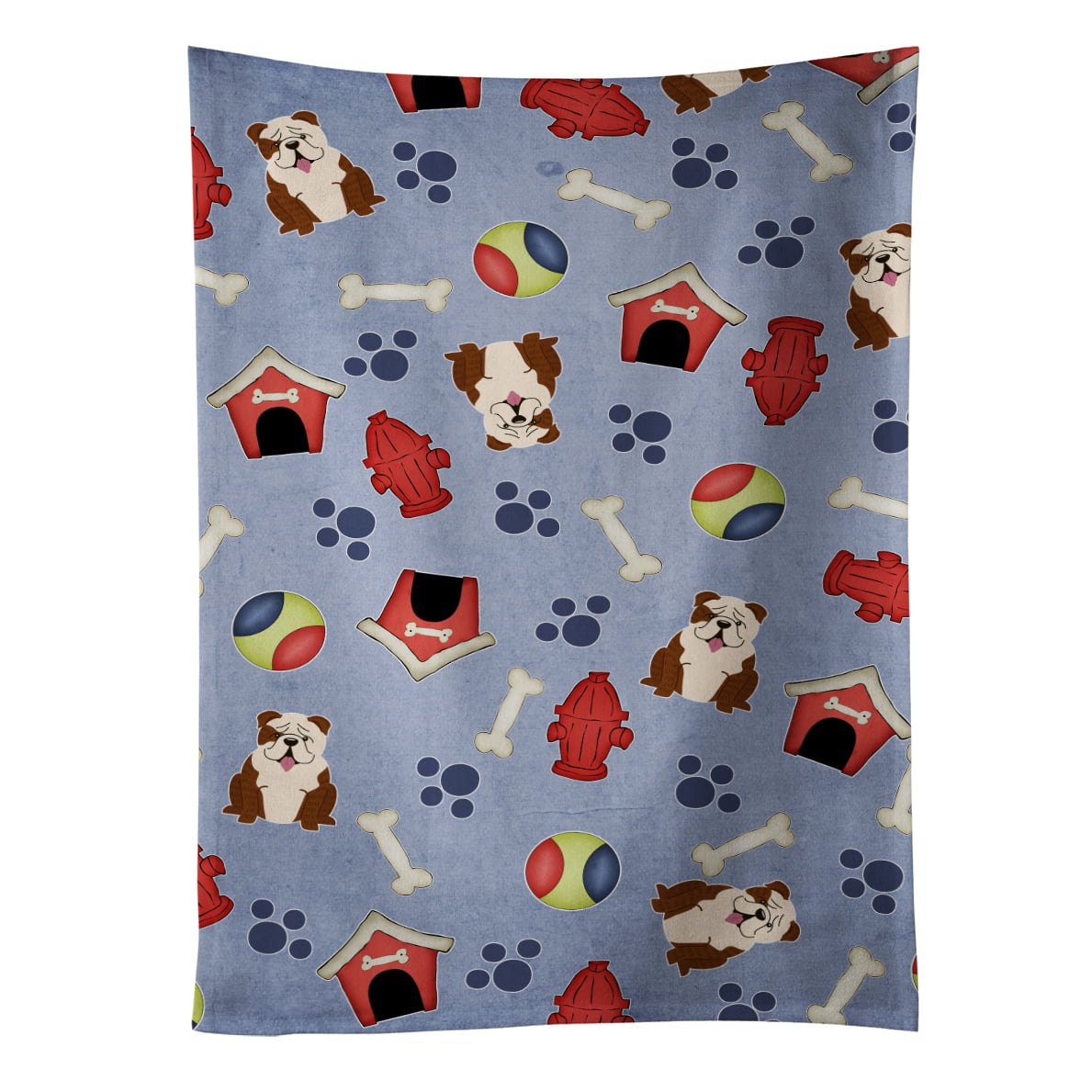 Picture of Carolines Treasures BB2734KTWL Dog House Collection English Bulldog Brindle White Kitchen Towel