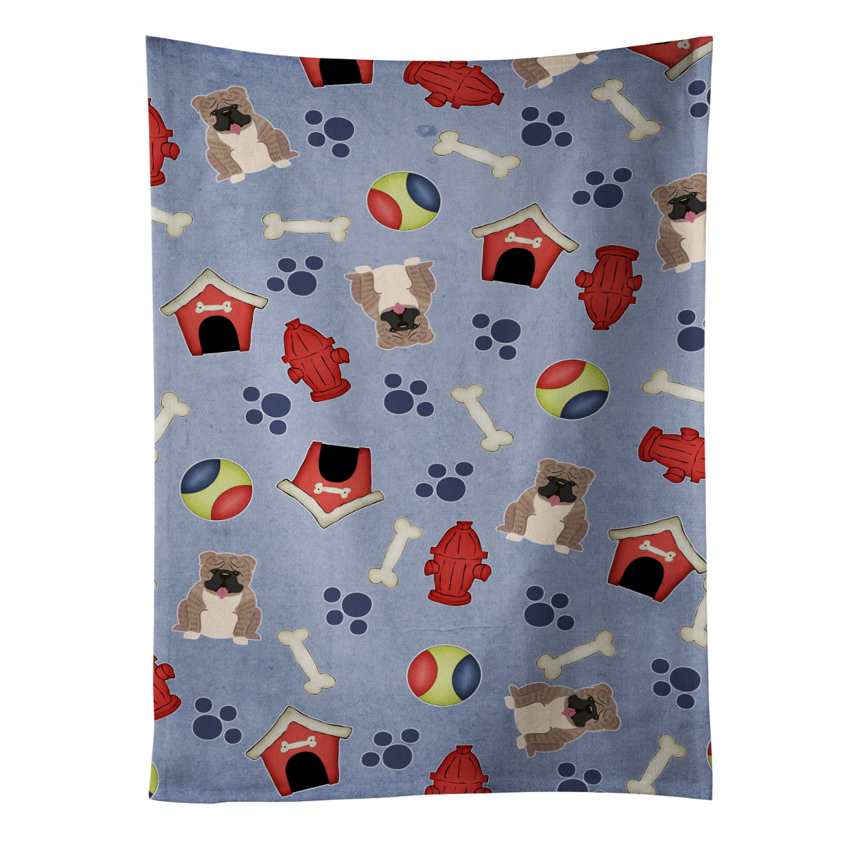 Picture of Carolines Treasures BB2739KTWL Dog House Collection English Bulldog Grey Brindle Kitchen Towel