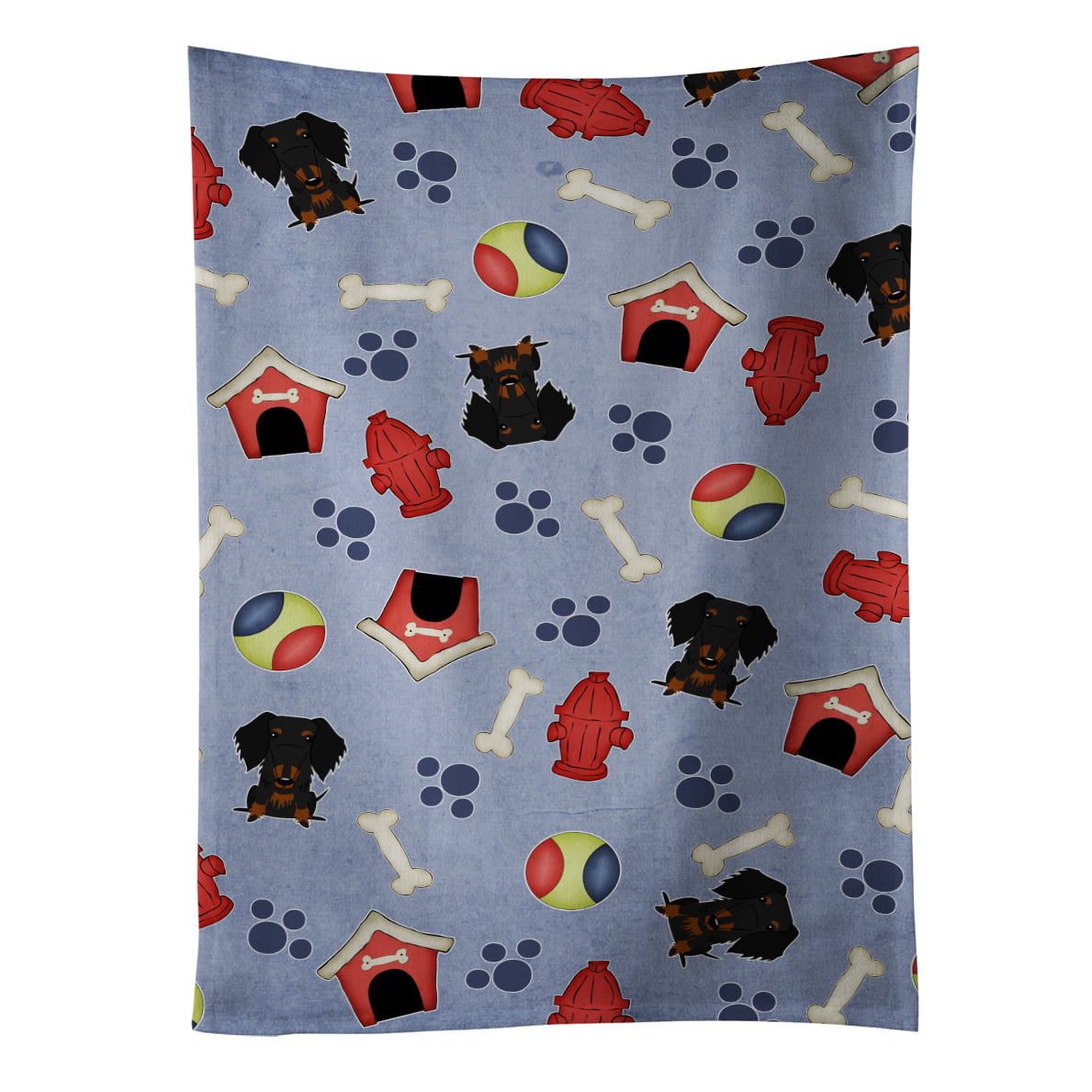 Picture of Carolines Treasures BB2740KTWL Dog House Collection Wire Haired Dachshund Black Tan Kitchen Towel