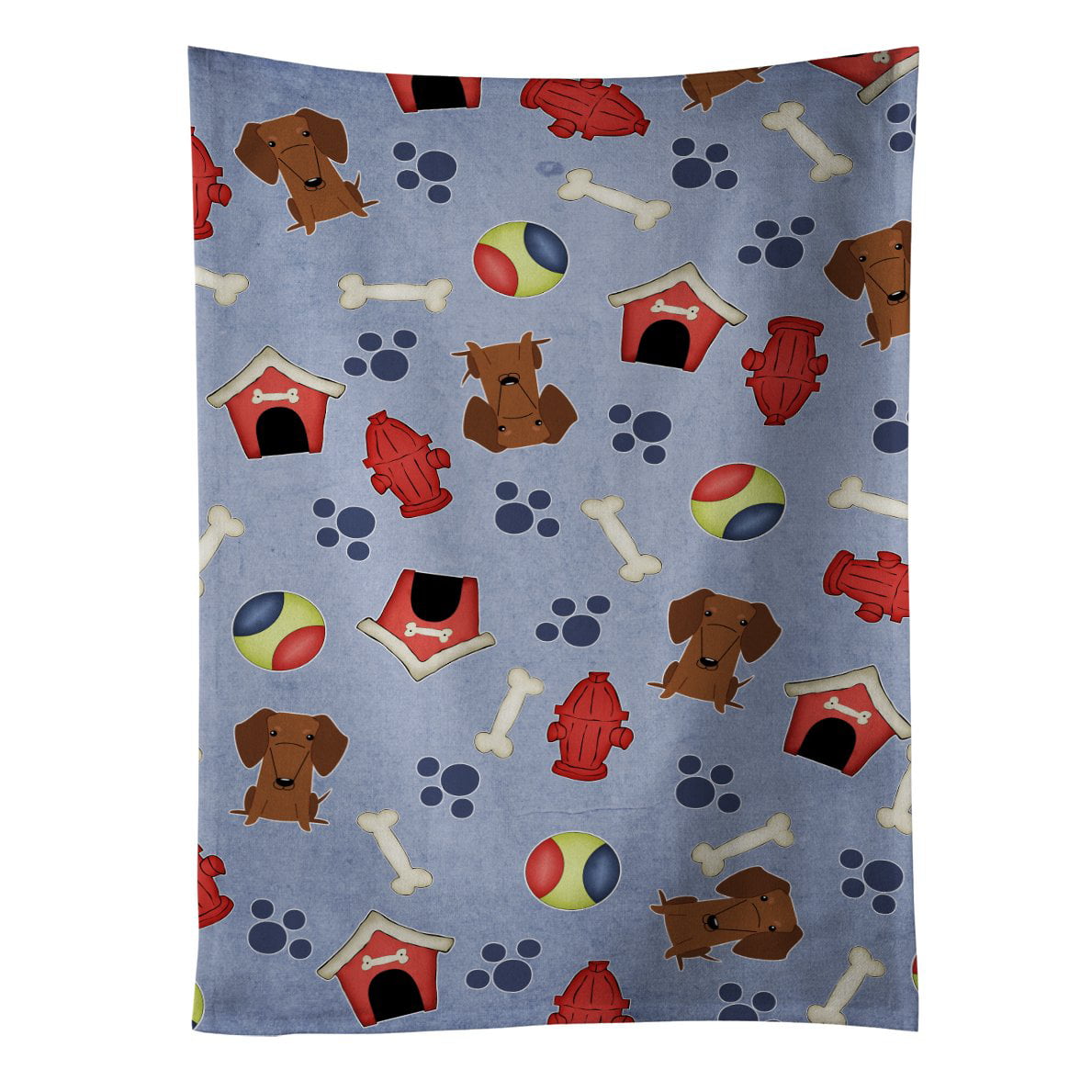Picture of Carolines Treasures BB2743KTWL Dog House Collection Dachshund Red Brown Kitchen Towel