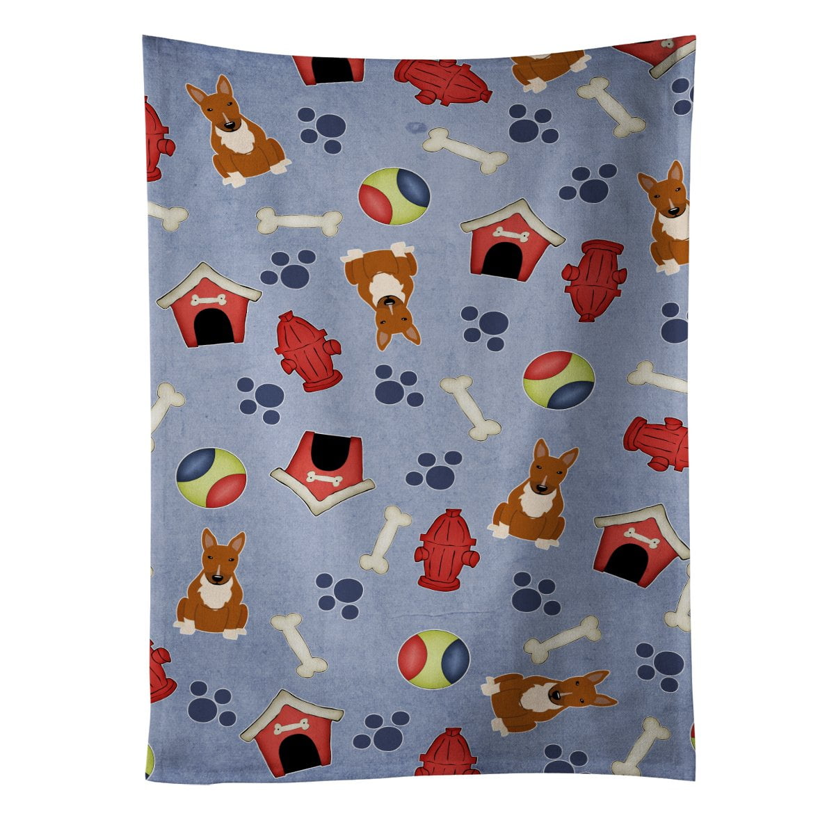 Picture of Carolines Treasures BB2747KTWL Dog House Collection Bull Terrier Red Kitchen Towel