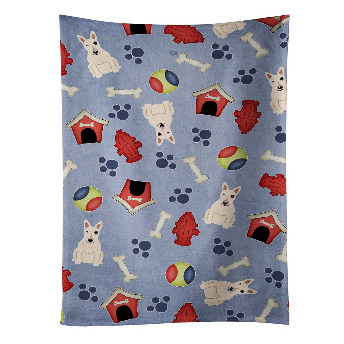 Picture of Carolines Treasures BB2751KTWL Dog House Collection Bull Terrier White Kitchen Towel