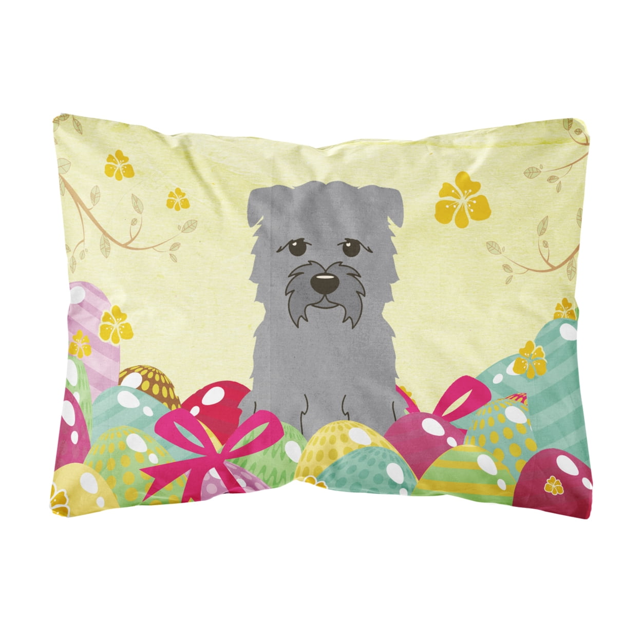 Easter Eggs Glen of Imal Grey Canvas Fabric Decorative Pillow