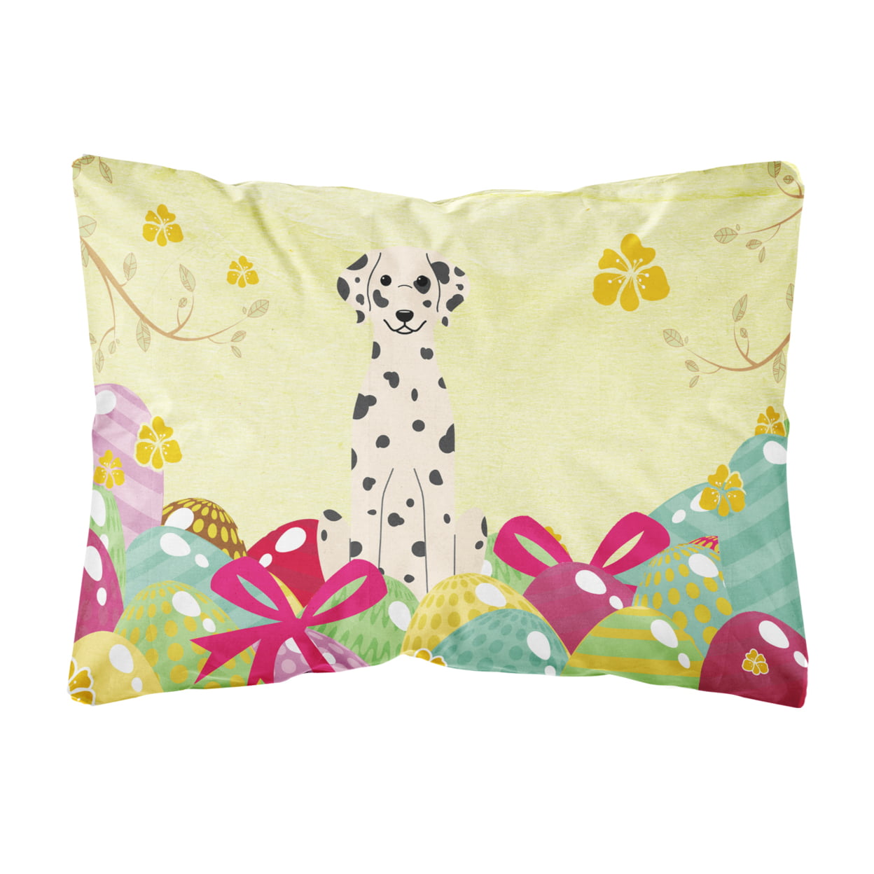 Easter Eggs Dalmatian Canvas Fabric Decorative Pillow