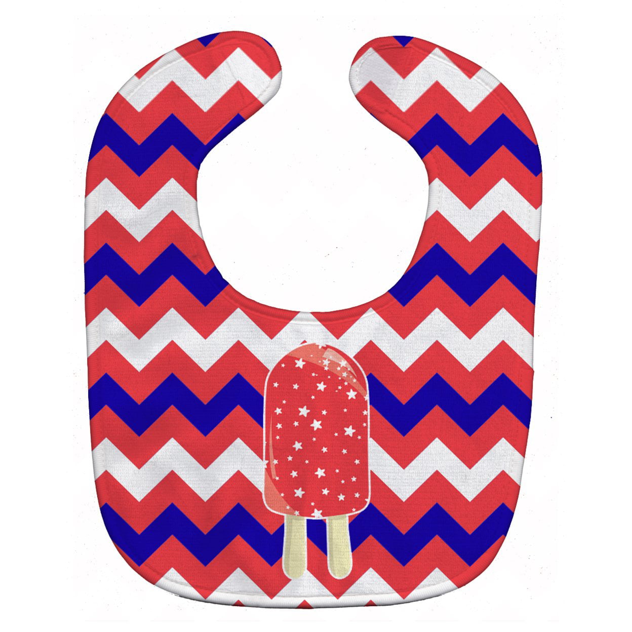 Ice Pop Popsicle Red White Blue Baby Bib