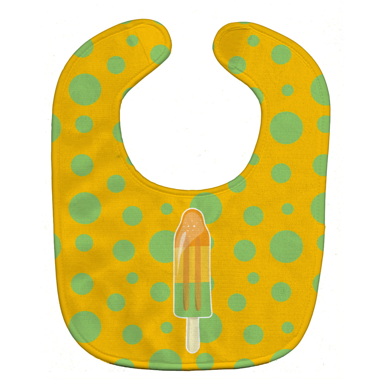 Ice Pop Popsicle Orange Green Baby Bib