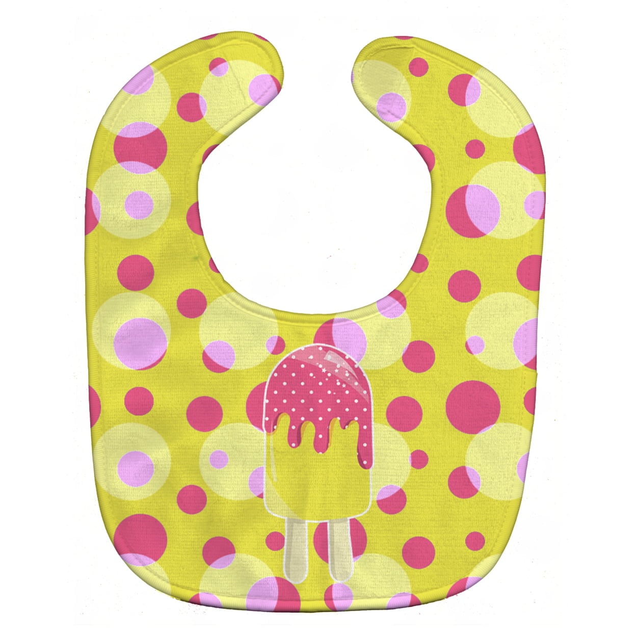 Ice Pop Popsicle Pink Yellow Baby Bib