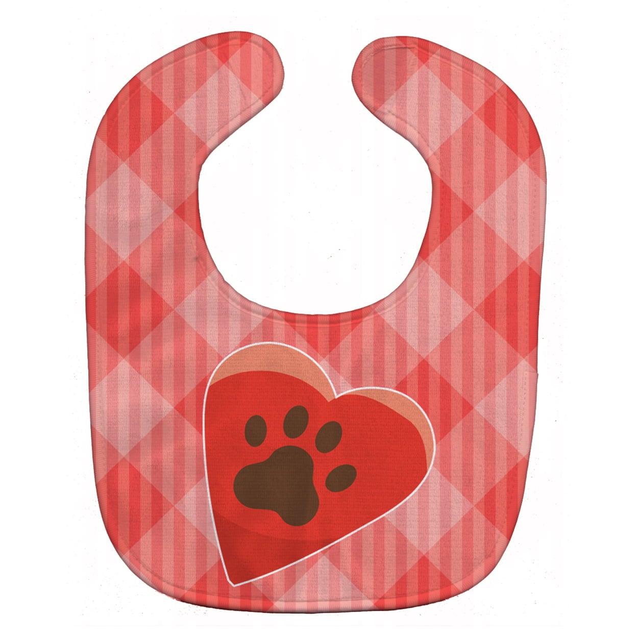 Puppy Pawprint Heart Baby Bib