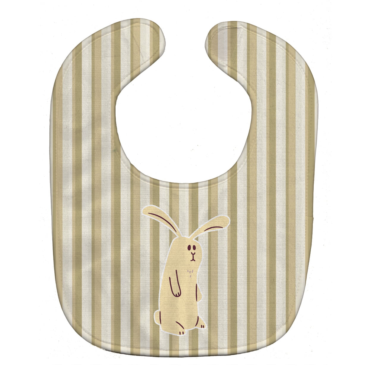 Rabbit on Stripes Baby Bib