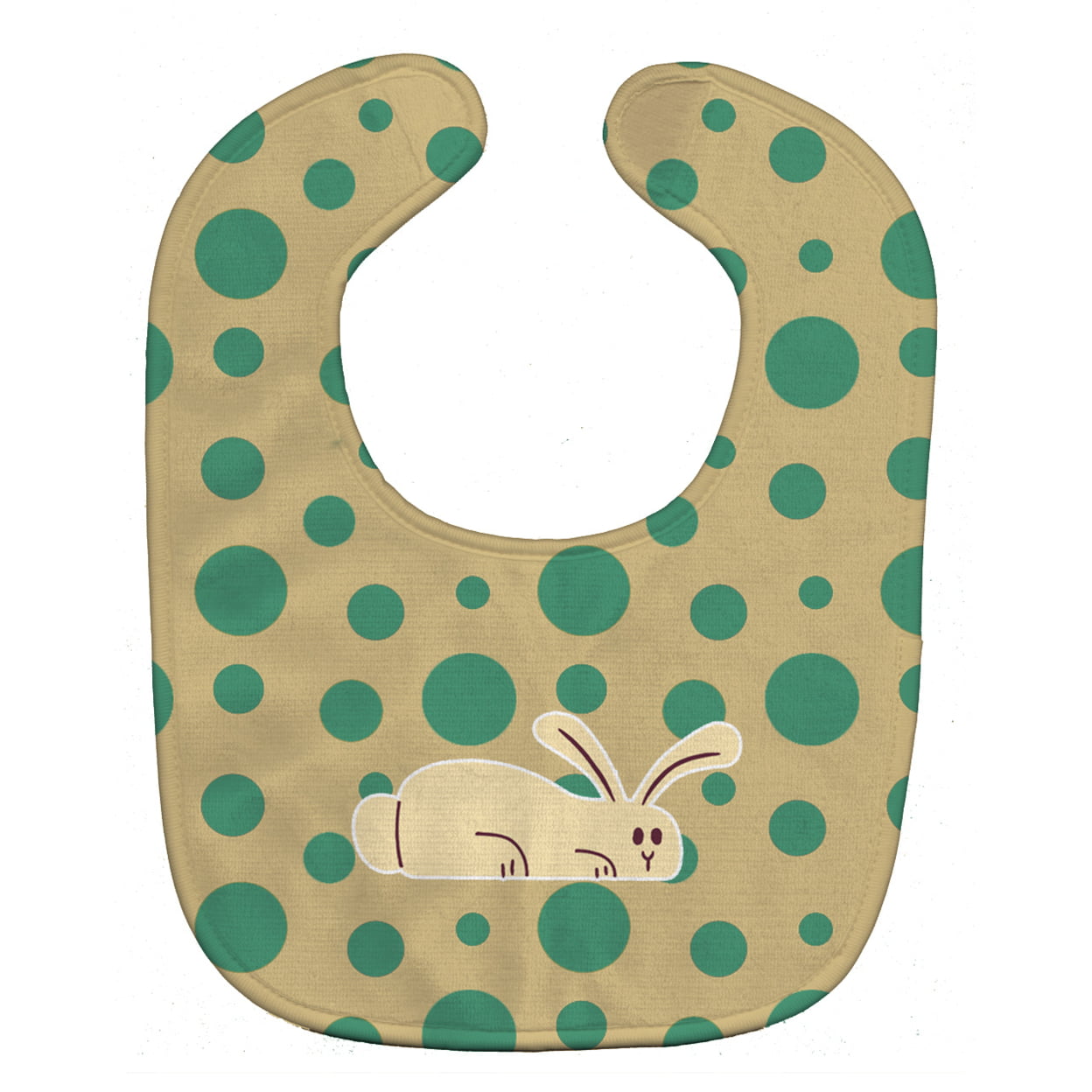 Rabbit on Polkadots Baby Bib