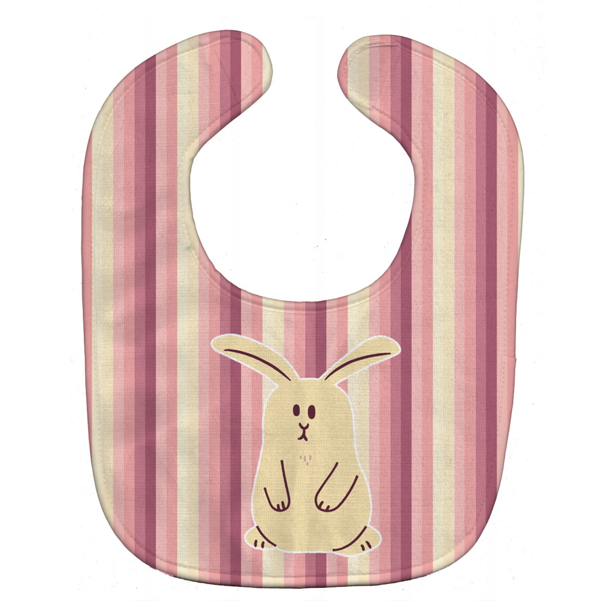 Rabbit on Stripes Baby Bib
