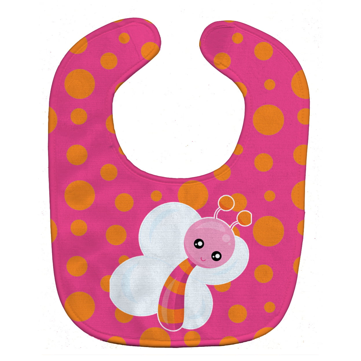 Butterfly on Polkadots Baby Bib