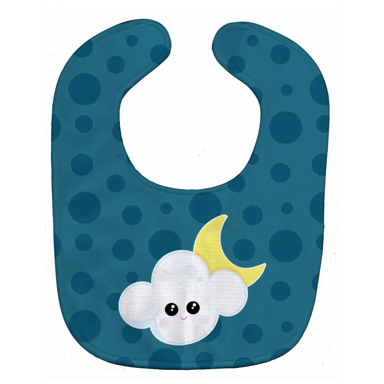 Weather Cloudy Moon Face Baby Bib