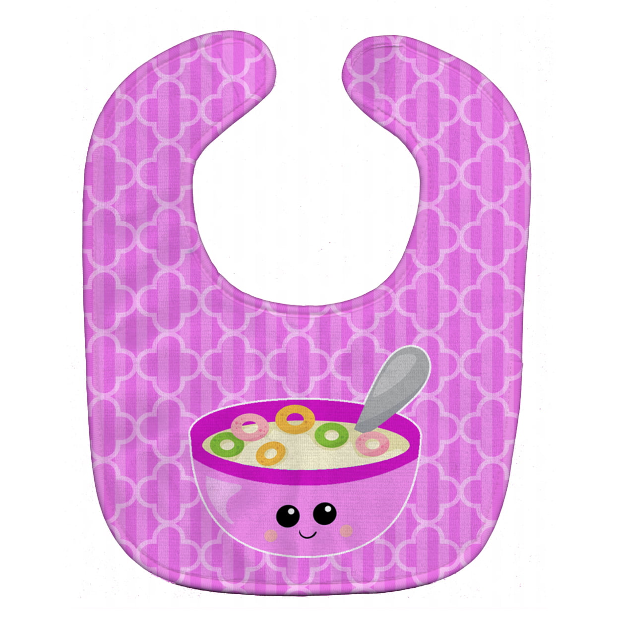 Pink Bowl of Cereal Baby Bib