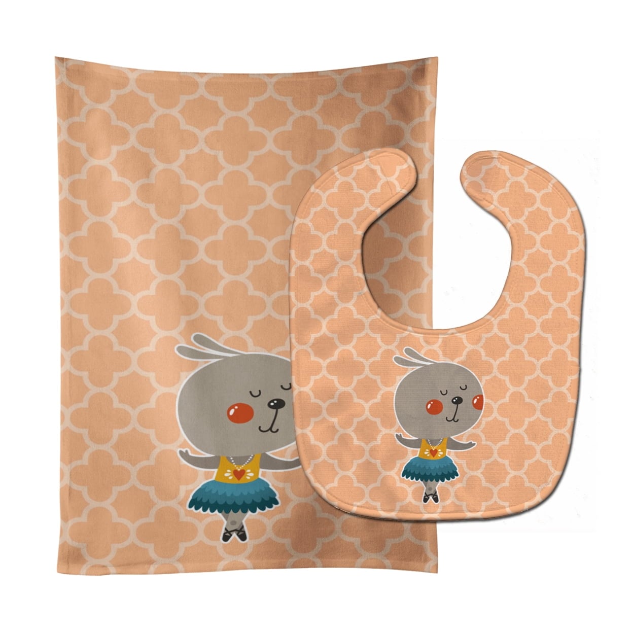 Ballerina Rabbit Baby Bib & Burp Cloth