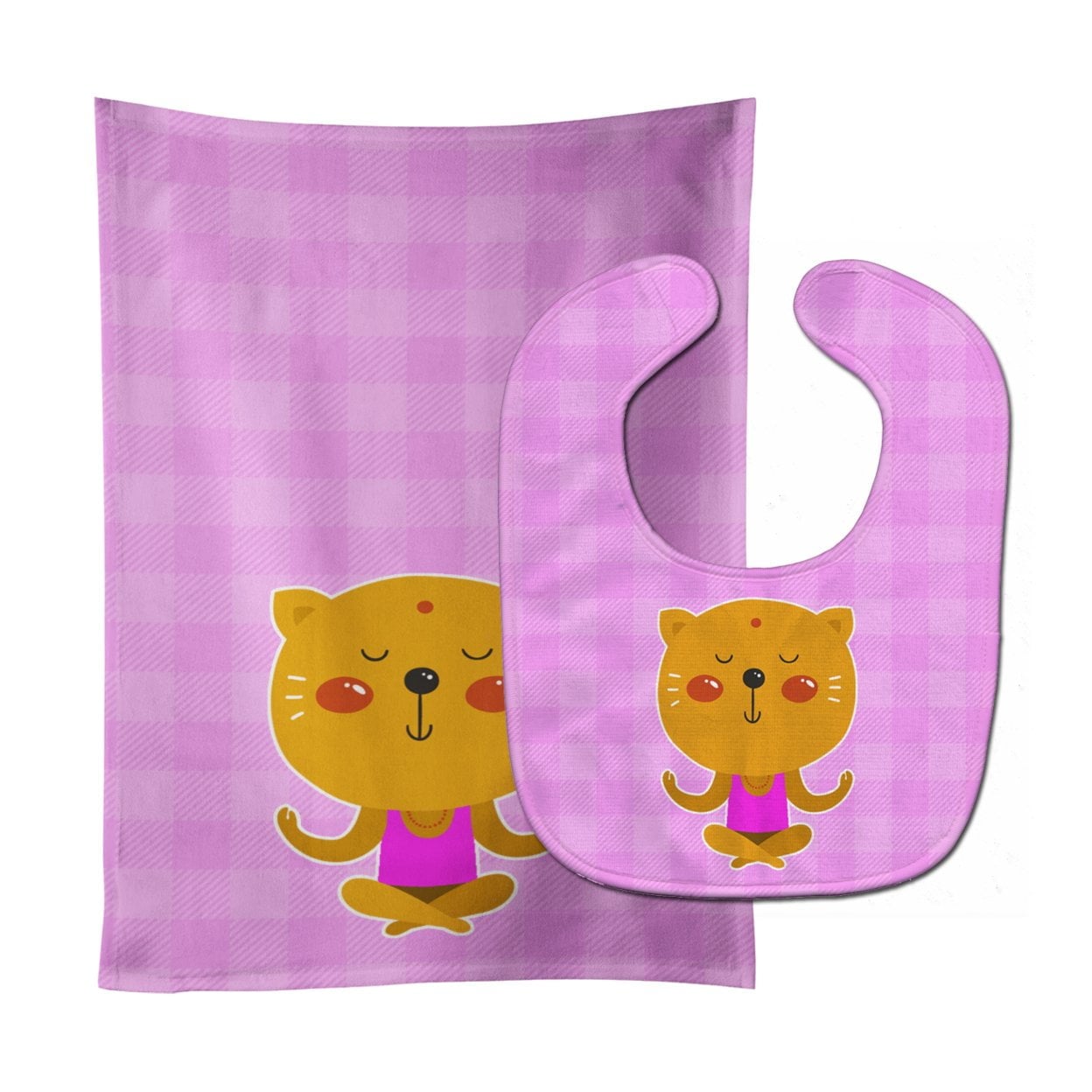 Yoga Cat Baby Bib & Burp Cloth